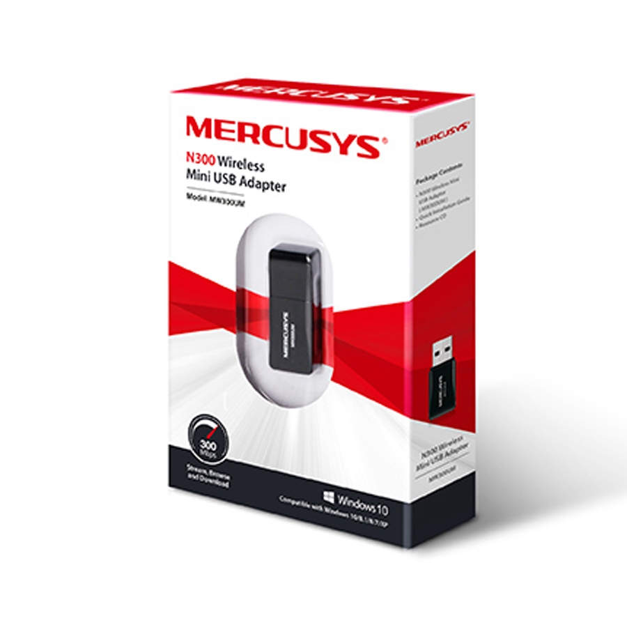 Tarjeta De Red |  Mercusys | Mw300Um | Usb Inalambrica | 300 Mbps |Tamano Mini