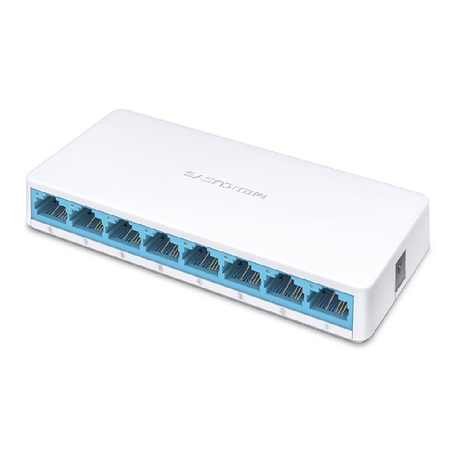 Switch |  Mercusys  | Ms108  | 8 Puertos Rj45 10/100 Mbps | No Administrable | Para Escritorio