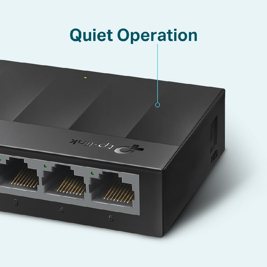 Switch | Tp-Link | Ls1005G | 5 Puertos Rj45 Gigabit 10/100/1000 Mbps | No Administrable  | Para Escritorio O Montaje En Pared Con Carcasa De Plastico