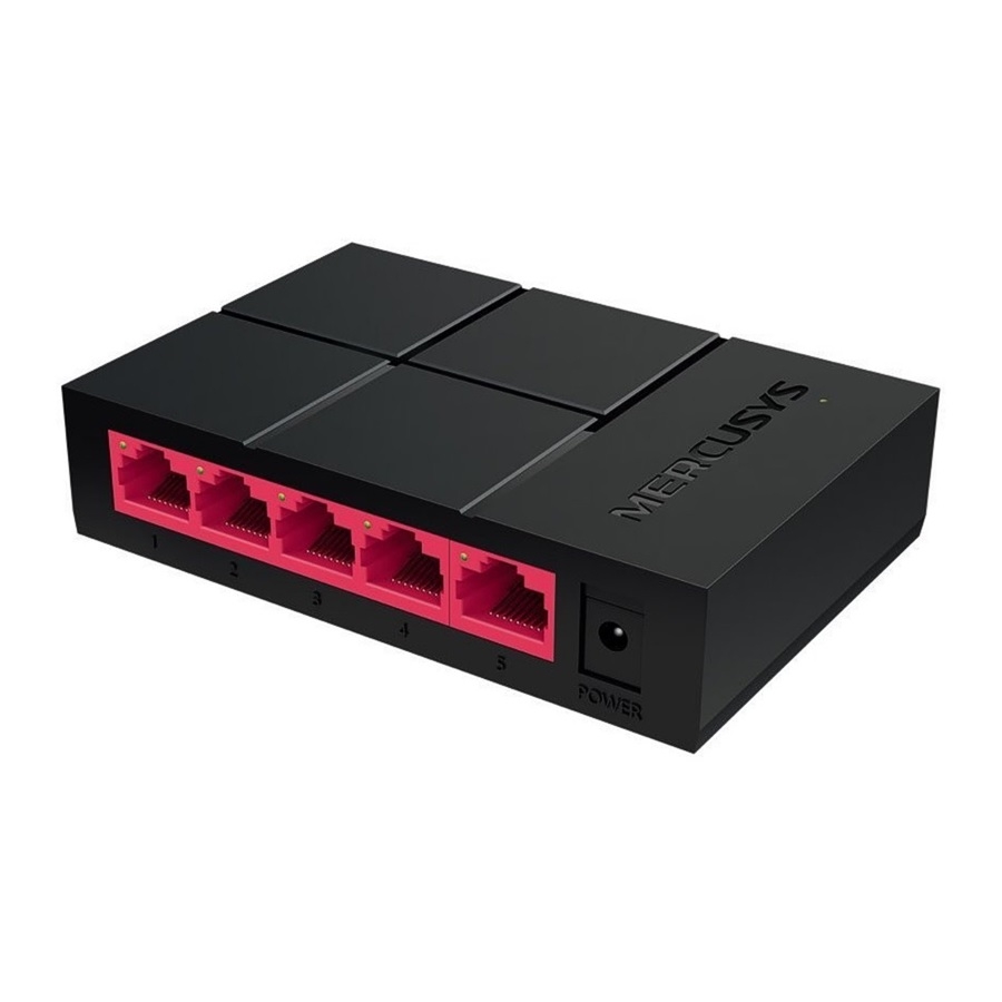 Switch | Mercusys|  Ms105G |5 Puertos Rj45 Gigabit 10/100/1000 Mbps | No Administrable | Para Escritorio