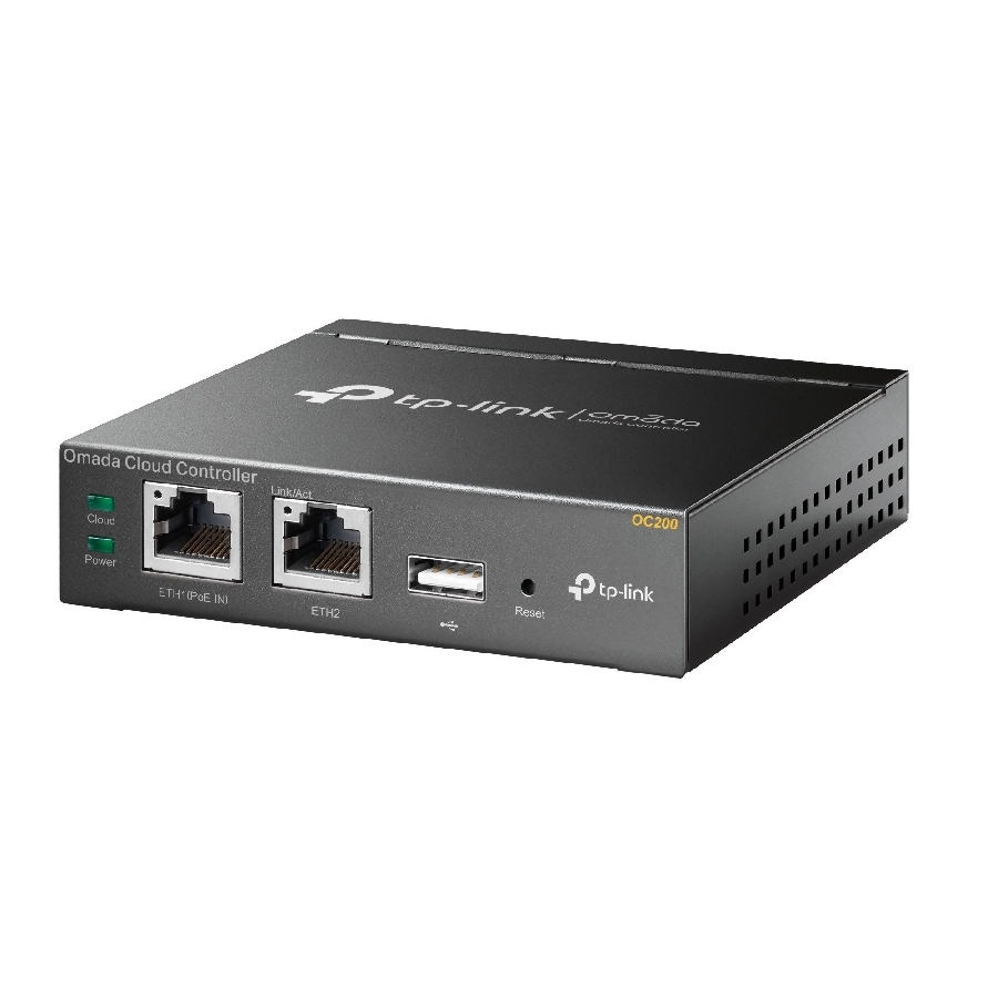 Controladora | Tp-Link | Oc200 | Cloud Omada |2 Rj45 10/100 Mbps Soporta Poe 802.3Af/802.3At | 1 Usb 2.0 | Micro Usb Administra Hasta 100 Dispositivos Y 1,000 Clientes