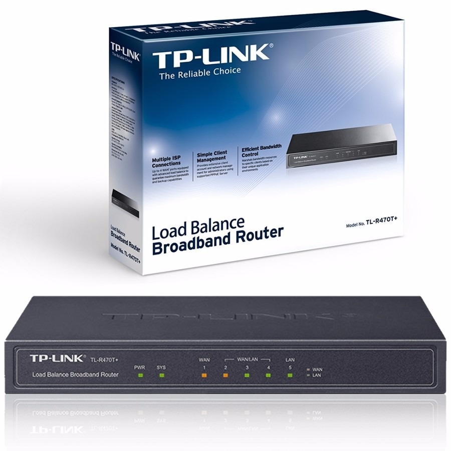 Router | Tp-Link | Tl-R470T | Balanceador De Carga | Banda Ancha | 1 Wan 1 Lan 3 Wan/Lan 10/100 Mbps 10,0Banda Ancha 1 Wan 1 Lan 3 Wan/Lan 10/100 Mbps 10,000 Sesiones Concurrentes