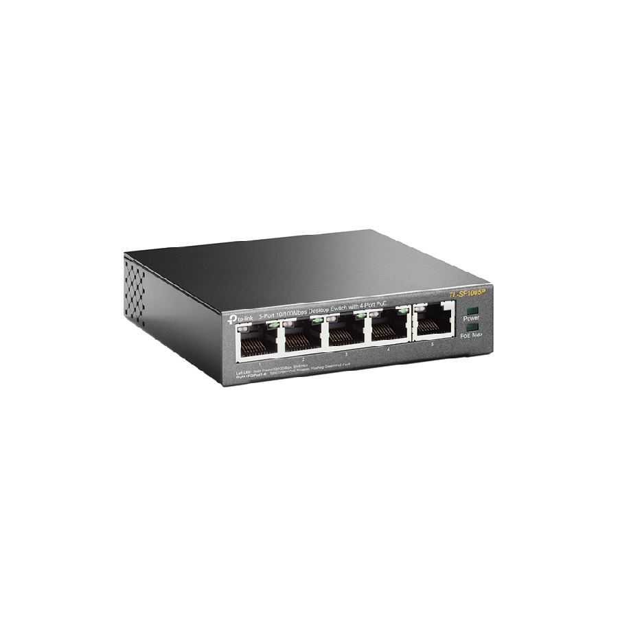 Switch | Tp-Link | Tl-Sf1005P | 5 Puertos | No Administrable | Con 4 Puertos Poe | Para Escritorio