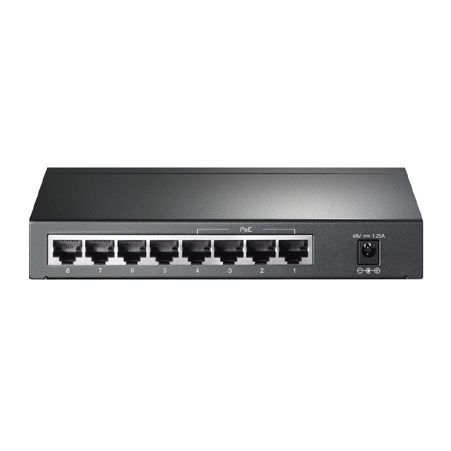 Switch | Tp-Link | Tl-Sg1008P | 8 Puertos Rj45 Gigabit 10/100/1000 No Administrable Con 4 Puertos Poe Ieee 802.3Af Hasta 15.4W C/U Para Escritorio