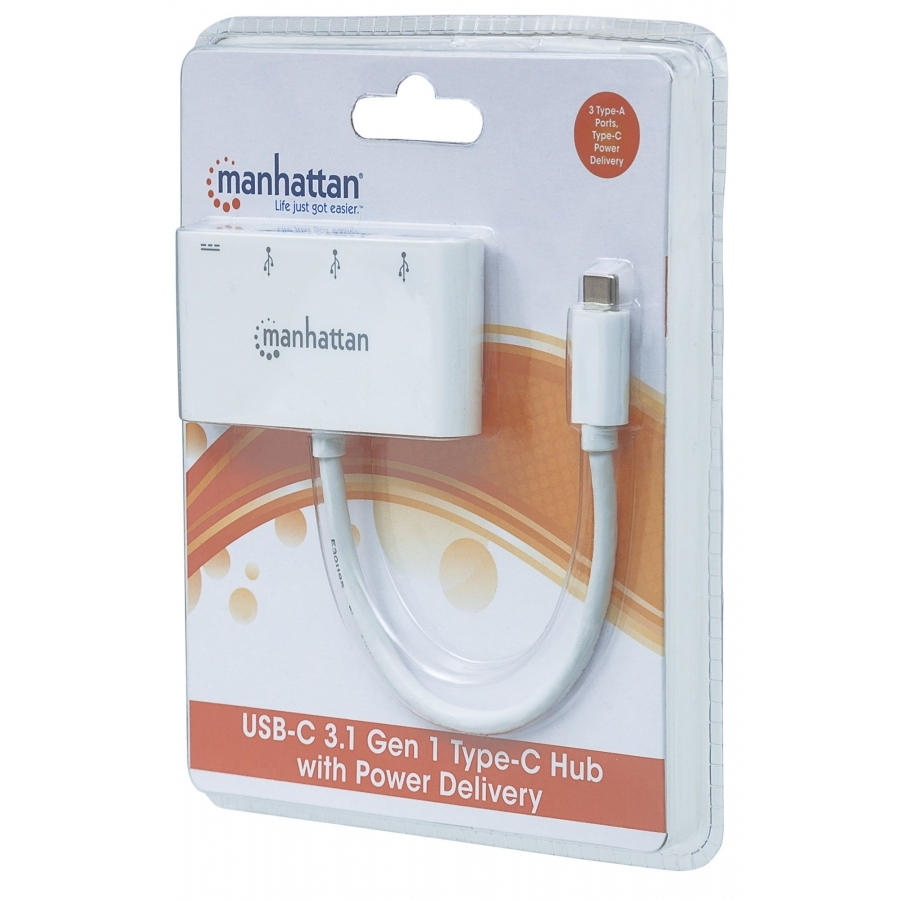 Hub Usb,Manhattan,163552,-C  3 Ptos A + 1 Pto C