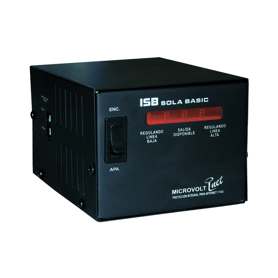Regulador Sola Basic Isb Microvolt 2000Va / 1800 Watts C/Prot/Linea 4 Cont