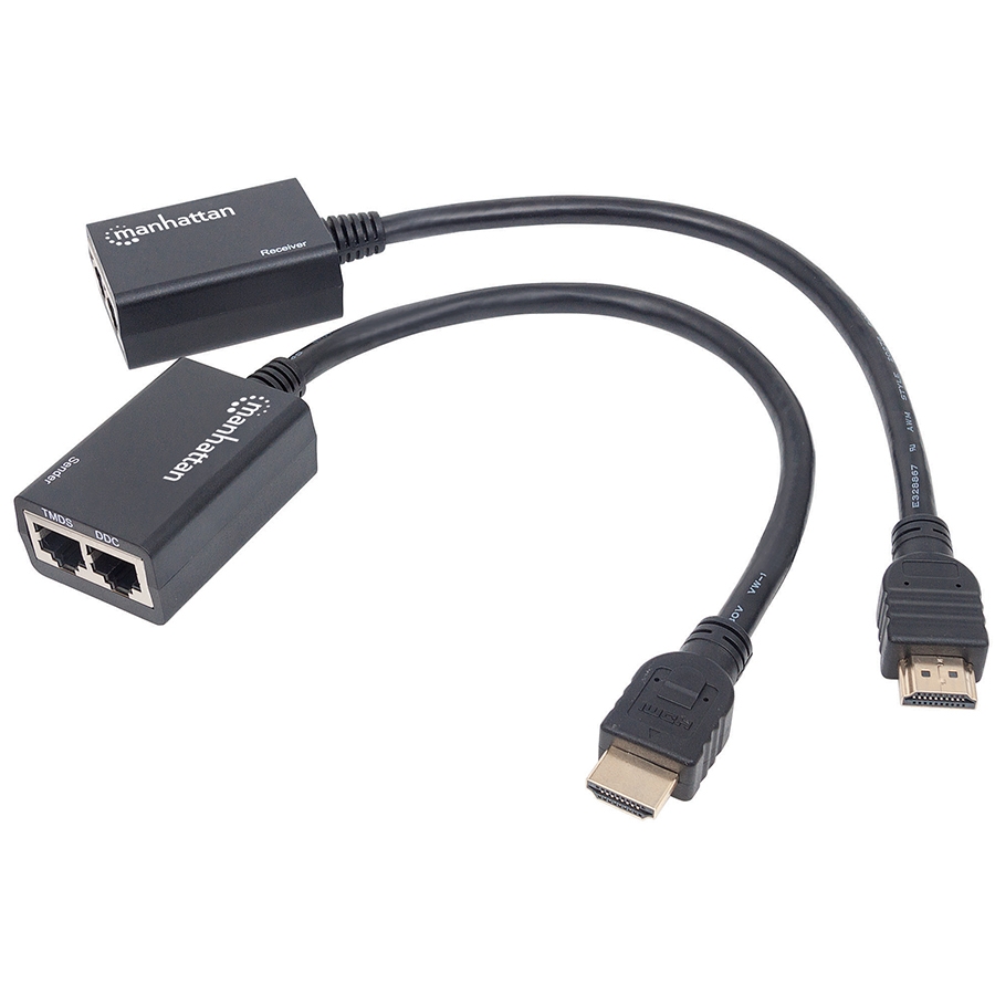 Extensor Video,Manhattan,207386, Hdmi, 30M Via Cat 5/6