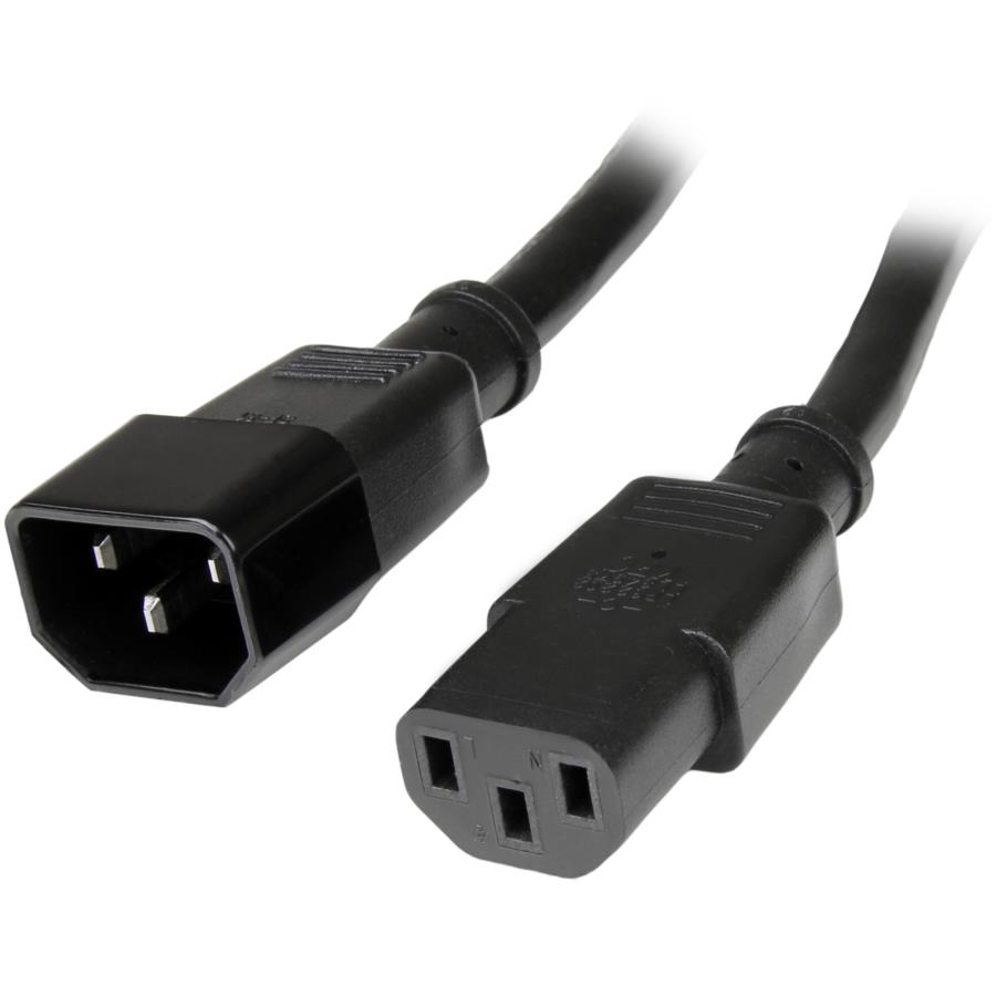 Cable De Corriente De 90Cm De Extension - C14 A C13 - 14 Awg - 15A 125V - De Servicio Pesado - Startech.Com Mod. Pxt100143