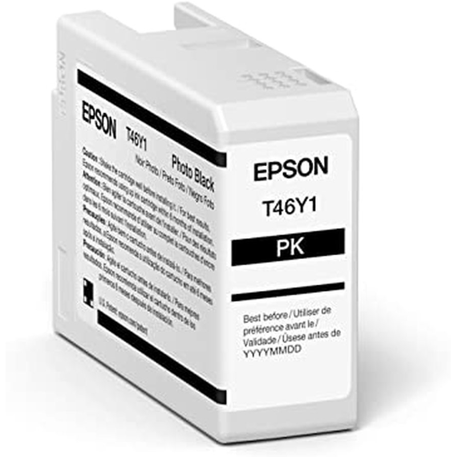 Cartucho Epson Modelo T46Y Negro Photo, Para Plotter P900 (50 Ml)