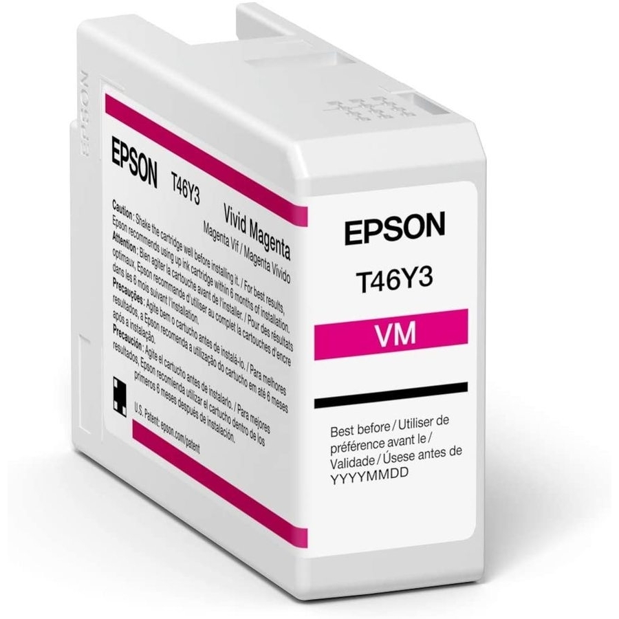 Cartucho Epson Modelo T46Y Magenta, Para Plotter P900 (50 Ml)
