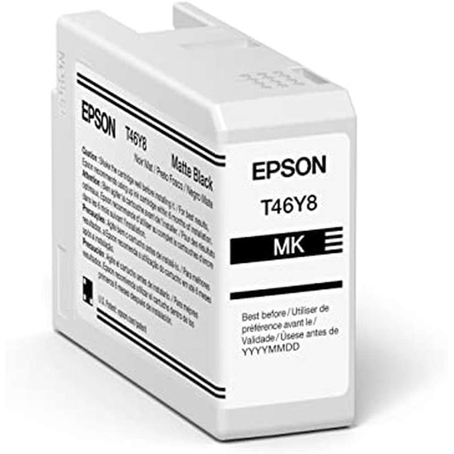 Cartucho Epson Modelo T46Y Negro Mate, Para Plotter P900 (50 Ml)