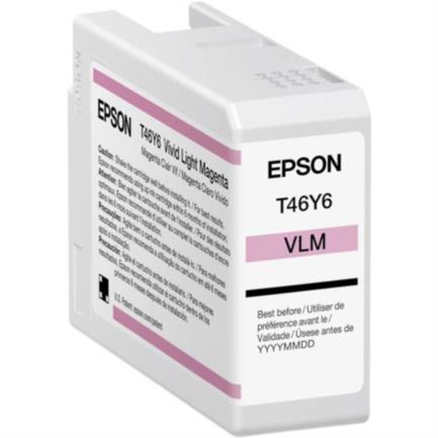 Cartucho Epson Modelo T46Y Magenta Light, Para Plotter P900 (50 Ml)