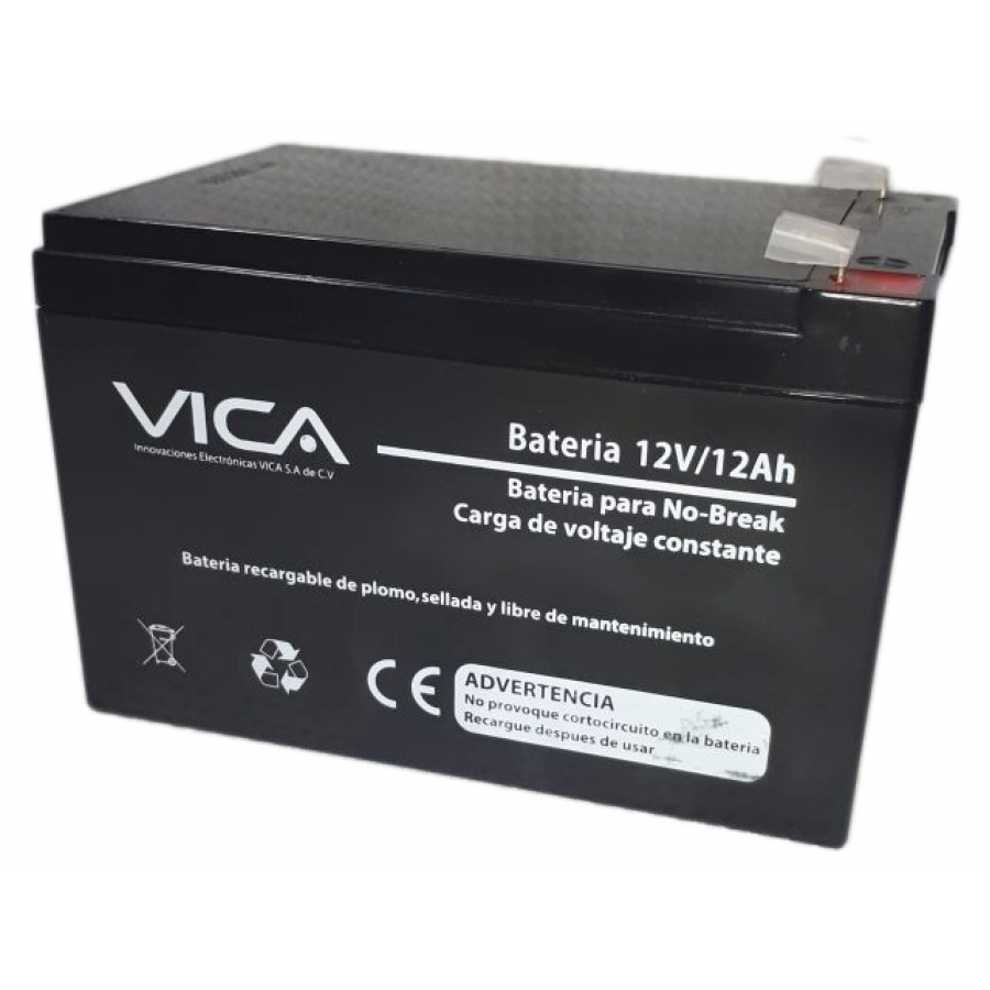 Bateria De Remplazo Viva 12V 12Ah, Compatible Con Otras Marcas De Npo Breaks.