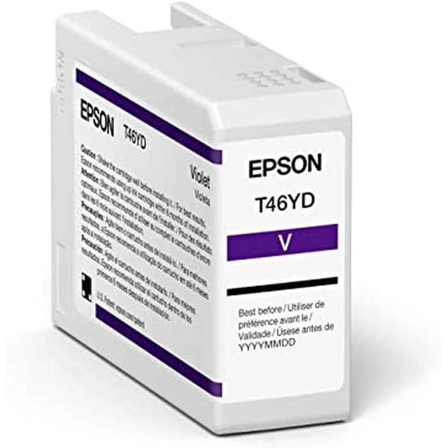 Cartucho Epson Modelo T46Y Violeta, Para Plotter P900 (50 Ml)