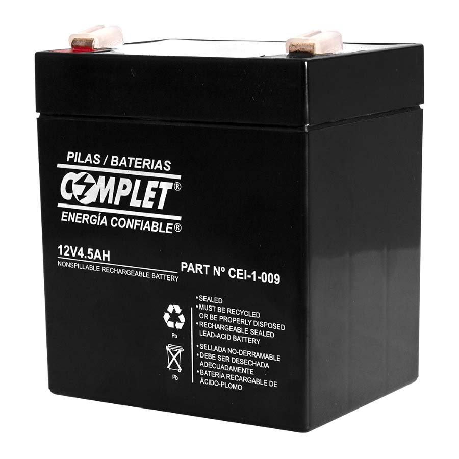 Bateria Plomo Acido Complet Cei-1-009 12Vcc 4.5Ah