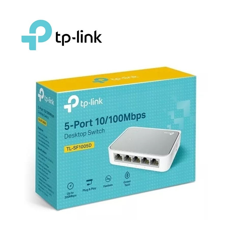 Switch | Tp-Link | Tl-Sf1005D | 5 Puertos Rj45 10/100 Mbps| No Administrable | Para Escritorio