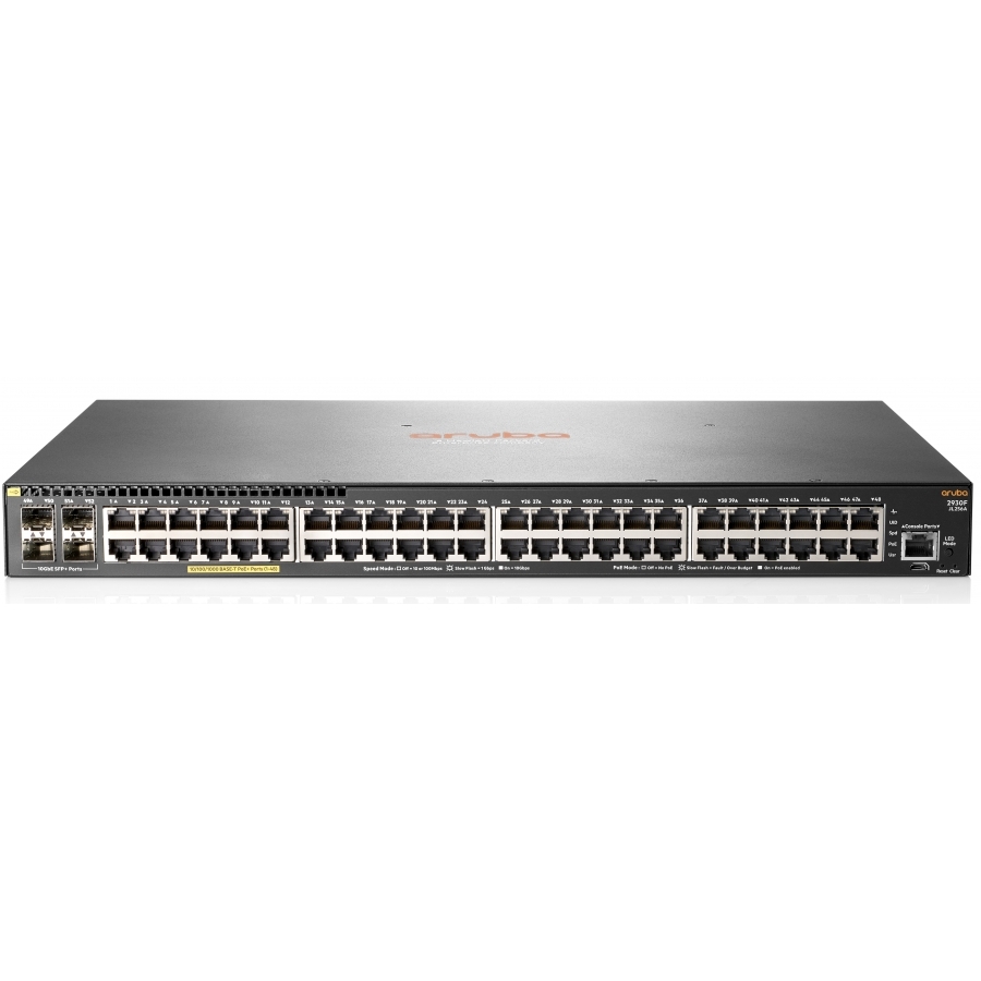 Switch Hpe Aruba Jl256A 2930F 48G Rj45 Poe 370W Y 4 Sfp 1/10Ge Administrable L3