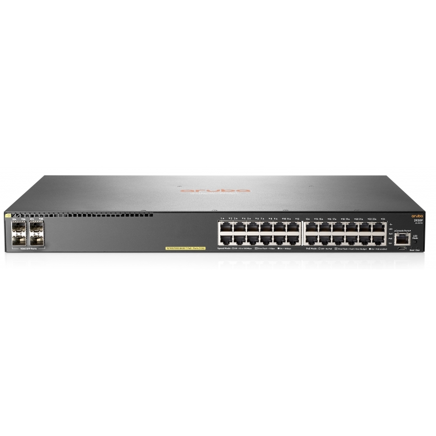 Switch Hpe Aruba Jl261A 2930F 24G Rj45 Poe 370W Y 4 Sfp 1G Administrable L3