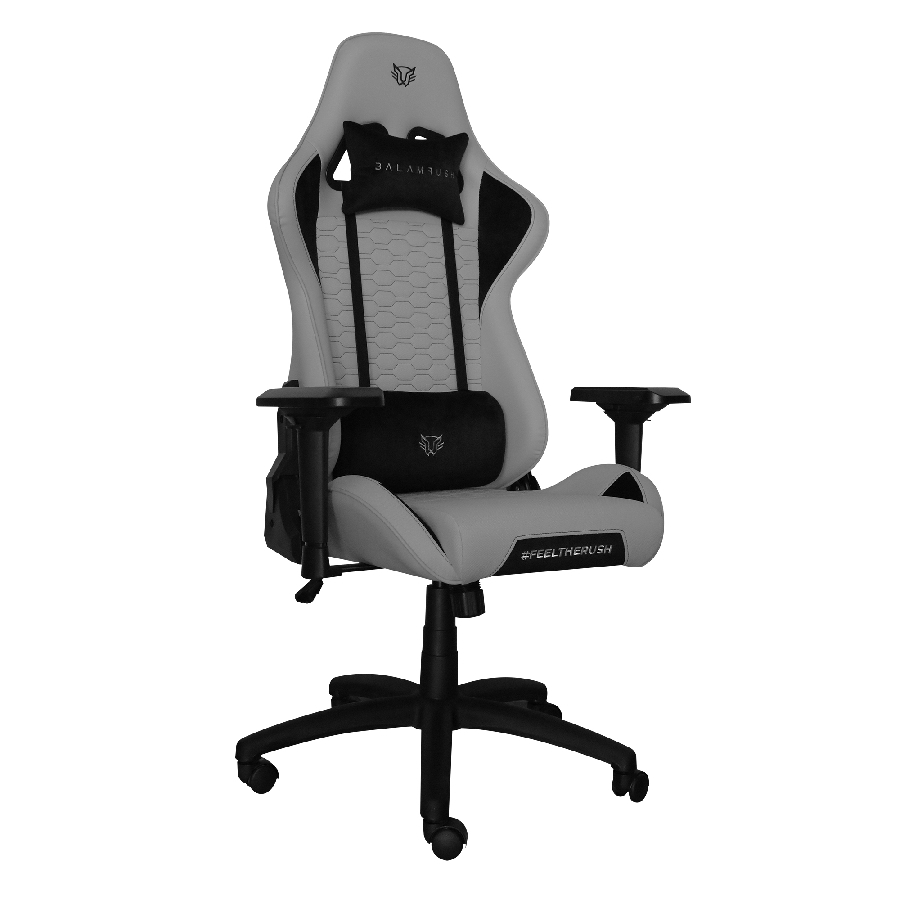 Silla Gamer Balam Rush Thunder Rush V2 Gray Edition / Tela  / Reposabrazos 4D / Piston Clase 4 / Inclinacion De 90 A 180 Grados / Maximo 150 Kg / Negro - Gris / Br-932844