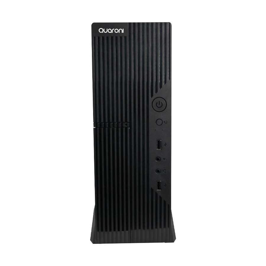 Gabinete Slim Quaroni, Micro Atx /Mini Itx/Fuente De Poder 500W /Color Negro Acabado Lineal