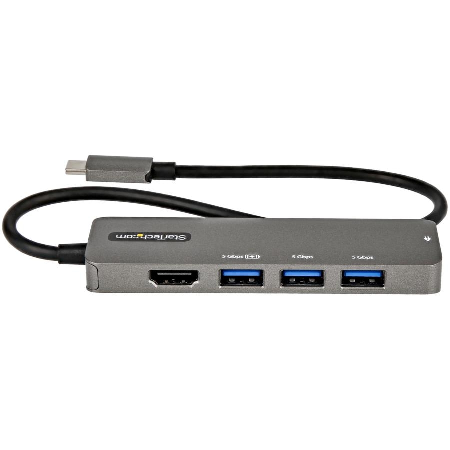 Docking Station Usb-C - Adaptador Multipuertos Usb Tipo C A Hdmi 2.0B 4K De 60Hz (Hdr10) - Pd De 100W De Paso - Hub Usb 3.0 De 4 Puertos - Con Cable De 30Cm - Startech.Com Mod. Dkt30Chpd3