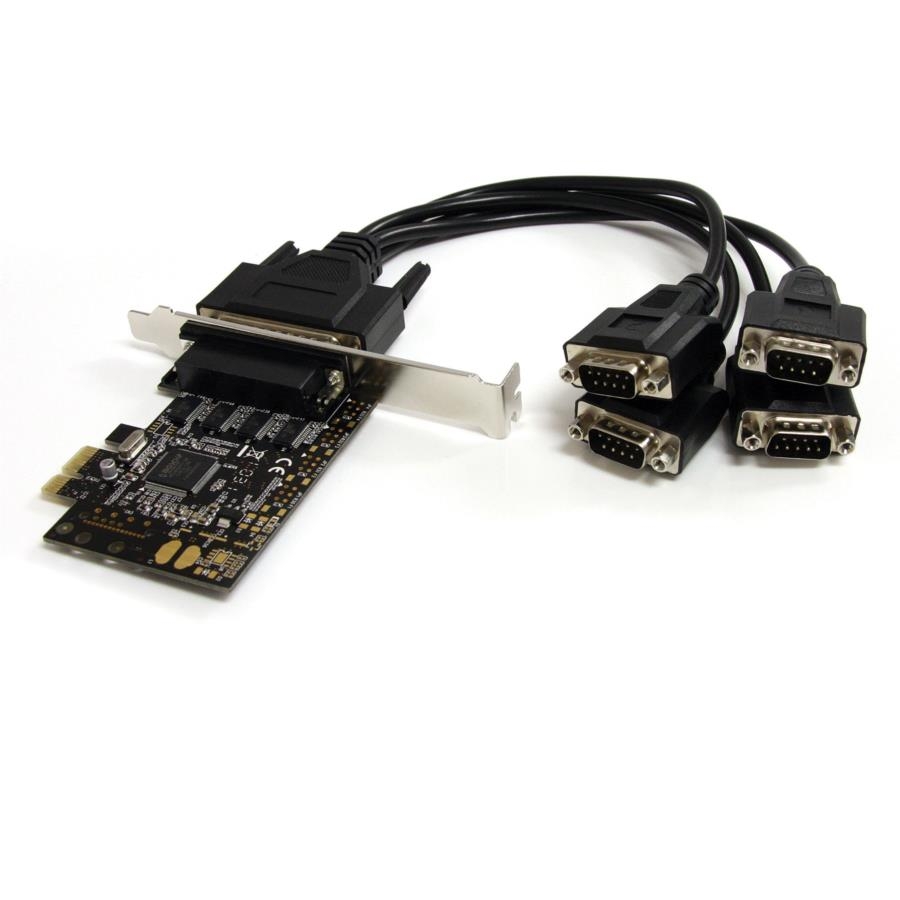Tarjeta Pci Express - Adaptador Pcie De 4 Puertos Serial Con Cable Multiconector Rs232 Serie - 4X Db9 Macho - Breakout Cable - Startech.Com Mod. Pex4S553B