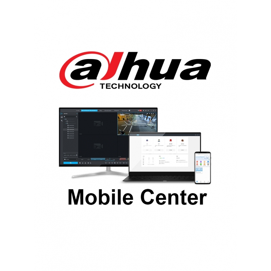 Licencia Base De Mobile Center Para 16 Canales De Video/ Solución Móvil Dahua/ 100 Usuarios En Línea/ Windows 10