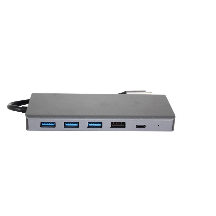 Docking Station Techzone Tz21Ds2C Adaptador Multipuerto Usb 3.0 Hdmi Vga Sd