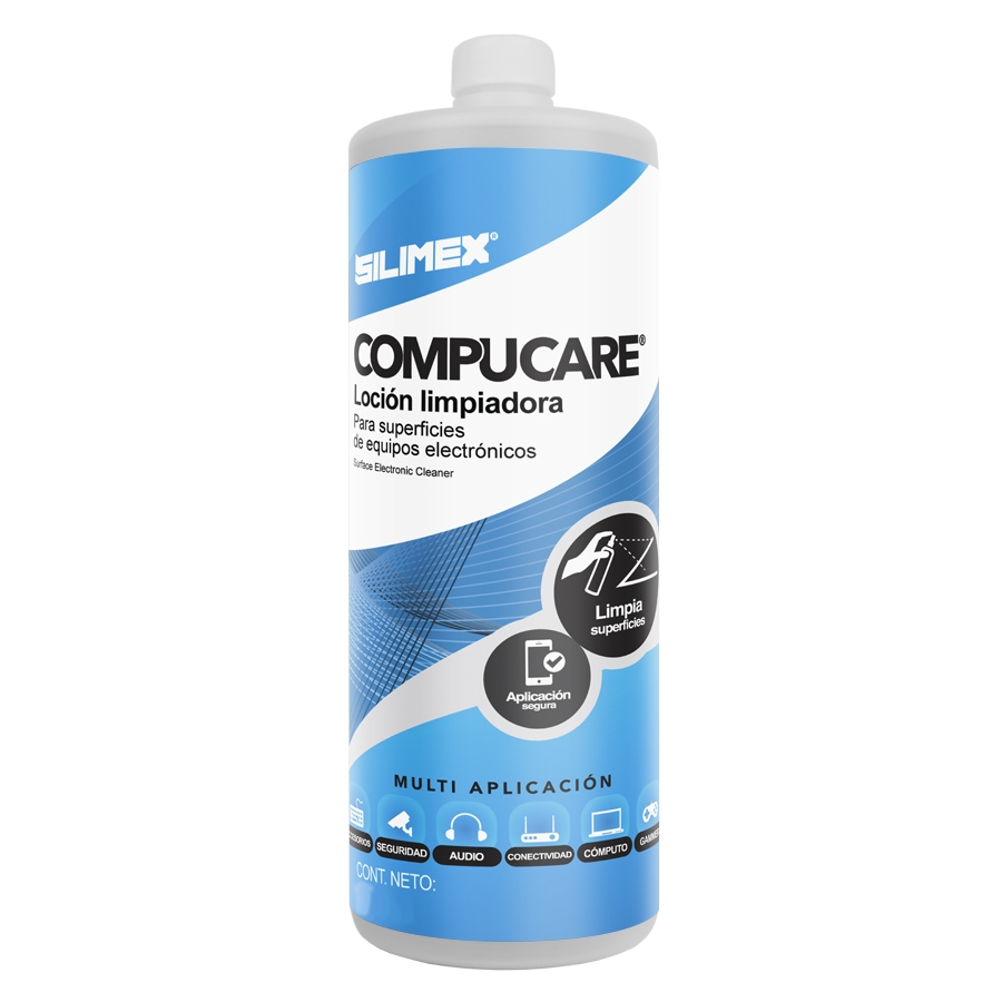 Atomizador Compucare Locion Limpiadora Y Protectora De Carcasas Plasticas Y Metalicas Para Uso Exclusivamente Externo Silimex 1 Lt