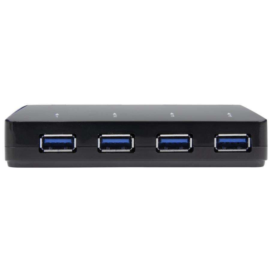 Concentrador Usb 3.0 De 4 Puertos - Hub Con Puertos De Carga Y Sincronizacion - 1 Puerto De 2.4A - Startech.Com Mod. St53004U1C