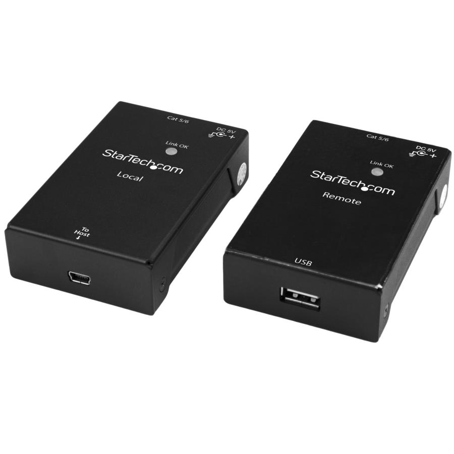 Extensor De Usb 2.0 A Través De Cable (Rj45) Cat5E/Cat6 - Hasta 50M - Kit Adaptador Extensor De Alta Velocidad De Puerto Usb - Alimentado - 480Mbps - En Metal - Startech.Com Mod. Usb2001Extv