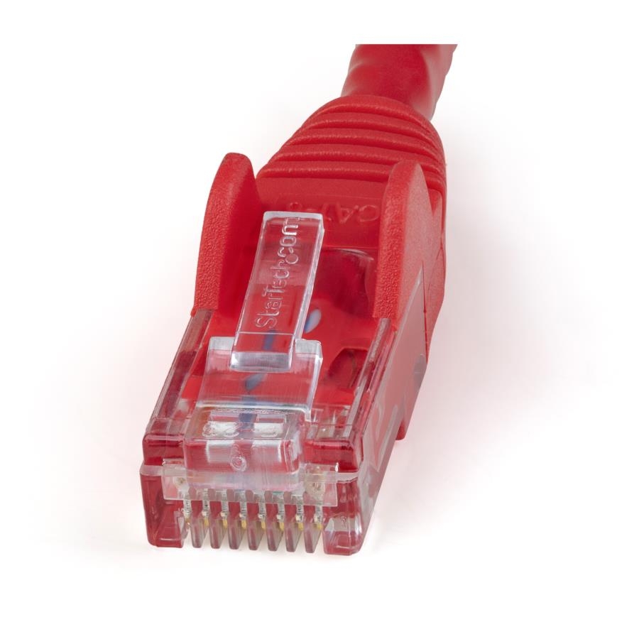 Cable De 15M De Red Gigabit Ethernet Utp Patch Cat6 Cat 6 Rj45 Snagless Sin Enganches - Rojo - Startech.Com Mod. N6Patc15Mrd