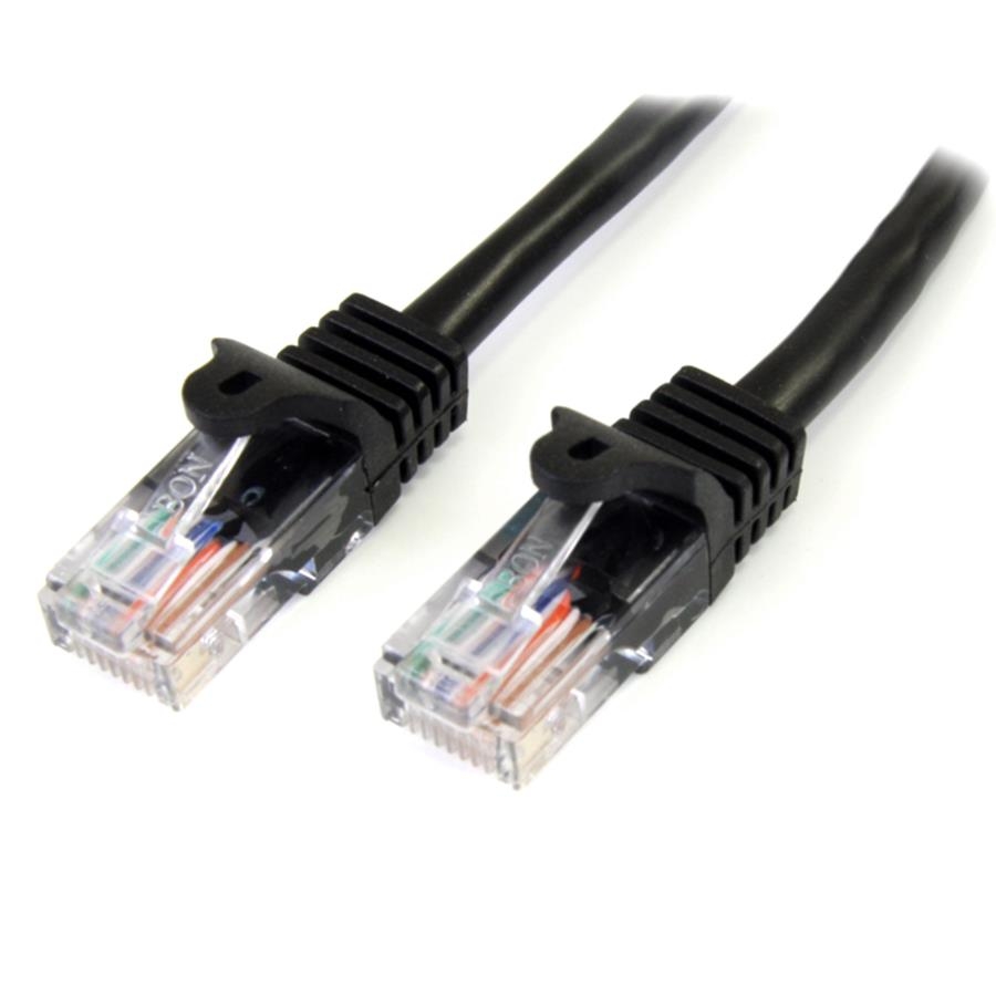 Cable De 2M Negro De Red Fast Ethernet Cat5E Rj45 Sin Enganche - Cable Patch Snagless - Startech.Com Mod. 45Pat2Mbk