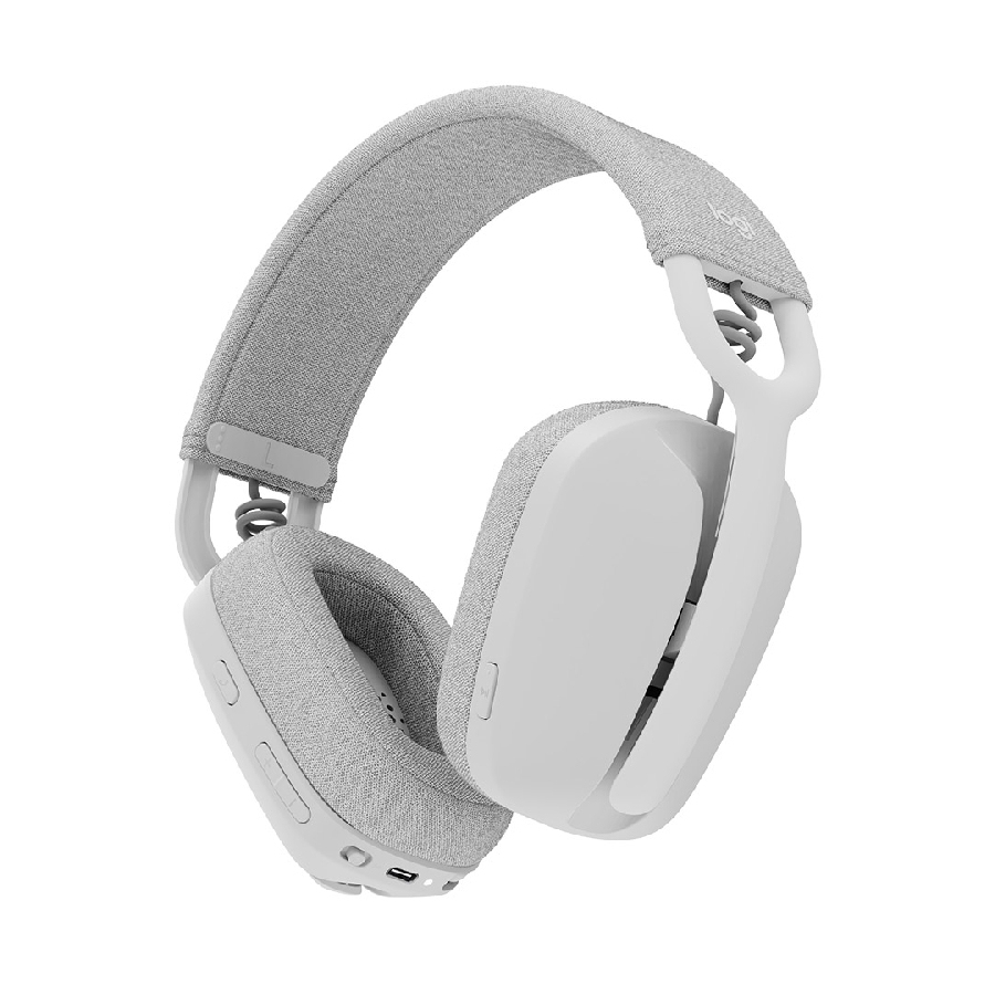 Audifonos Diadema Logitech Zone Vibe 100 Inalambricos Recargables Control De Audio Blanco
