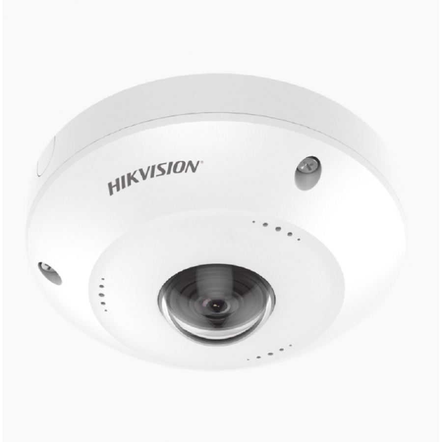 Camara Fisheye Ip 4Mp Hikvision Ds-2Cd2945Fwd Panorámica 180° - 360° / Exterior Ip67 / Ik10 / Poe / Multiples Vistas Por Ivms-4200