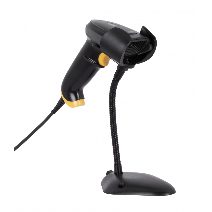 Lector Codigo De Barras Techzone Tzbesc4, Negro, Bidireccional, Usb, 1D, 2D, Alcance 16 Cm, 100 Lecturas Por Segundo, Base Ajustable Y Removible