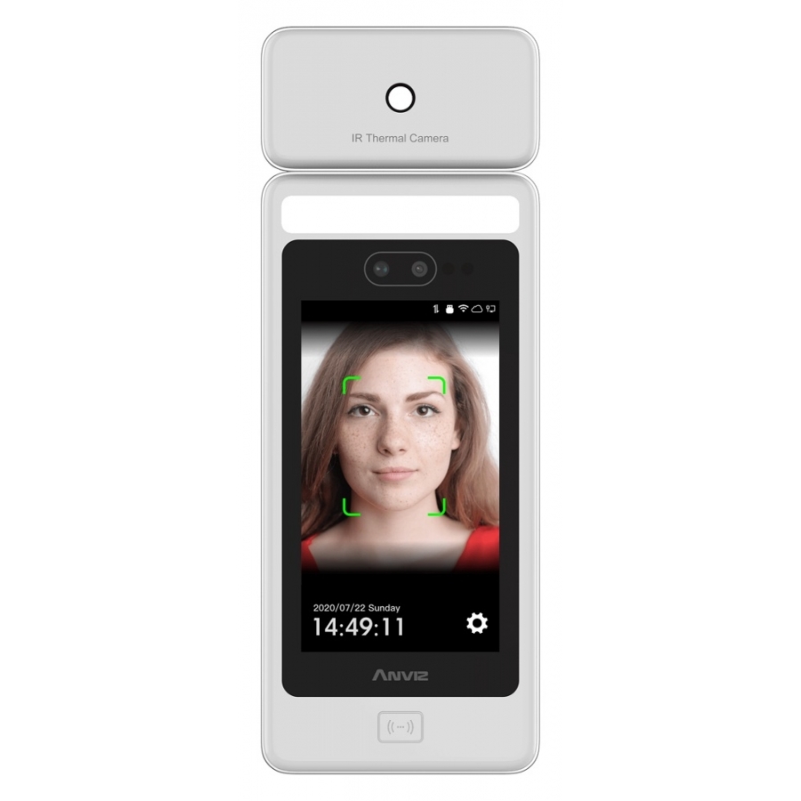 Control De Acceso / Anviz / An-Facedeep 5Irt / Reconocimiento Facial Inteligente Basado En Ai Y Deteccion De Temperatura Termica Infrarroja