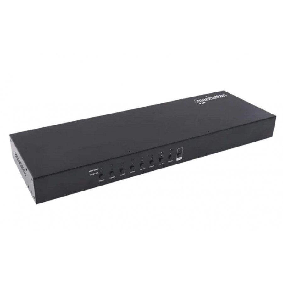 Mux Kvm ,Manhattan,152785, Desktop Hdmi/Usb 8:1 Con Cables Usb
