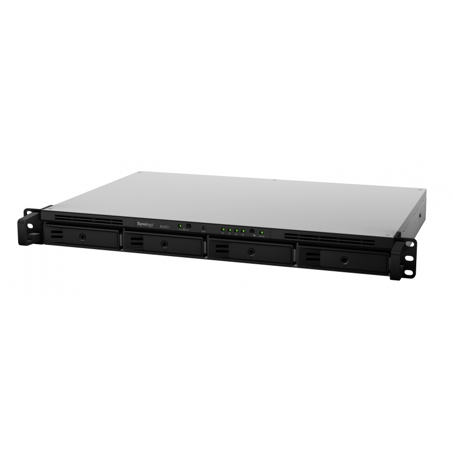 Nas Synology Rs422+ /4 Bahias Rack 1U/ Doble Nucleo 2.6Ghz /2Gb Ddr4 /Lan Gigabit X2/Usb 3.2 X1/ Hot-Swap/Hasta 72Tb  Amd Ryzen R1600