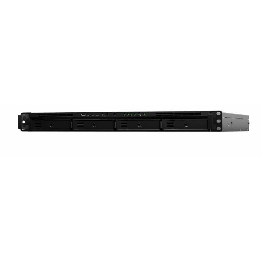 Nas Synology Rs822Rp+ /4 Bahias Expandibles Hasta 8/Rack 1U/Nucleo Cuadruple 2.2Ghz/2Gb Ddr4  Hasta 32Gb/Lan Gigabit X4/Usb 3.2 X2/ Hot-Swap/Hasta 72Tb Y Con  Expansion Hasta 144Tb  Amd Ryzen V1500B