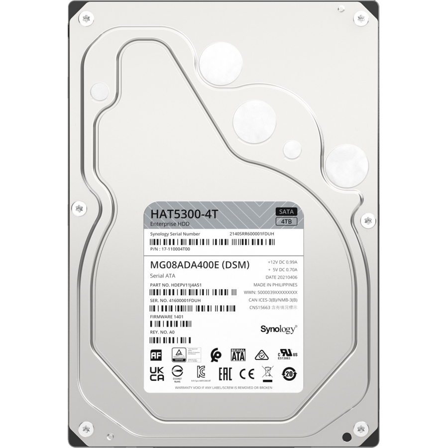 Disco Duro Interno Synology Enterprise 3.5  4Tb Sata3 6Gb/S 7200Rpm 256Mb Hot-Plug Compatible Solo Para Equipos Synology