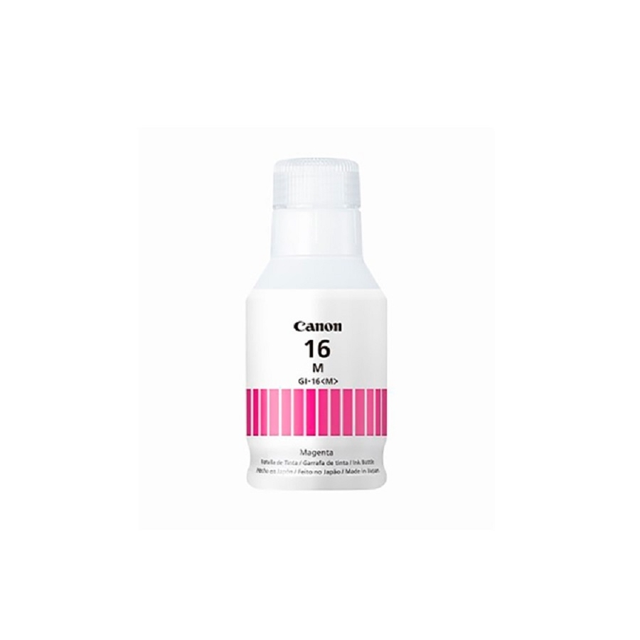 Botella De Tinta Canon Gi-16 Magenta,Rendimiento 9,000 Paginas,Compatible: Maxify Gx7010,Maxify Gx6010,Maxify Gx5010