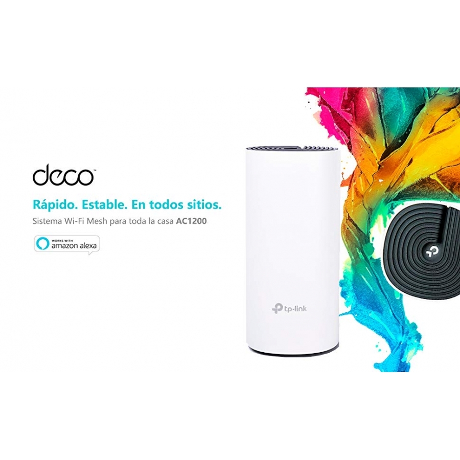 Router | Tp-Link | Deco M4(1-Pack) | Wifi Mesh | Ac1200 Dual Band | Modo Ap/Repetidor | Cobertura Estimada 185 Metros Cuadrados (Depende De Condiciones Ambientales Y Trafico De Cada Usuario)