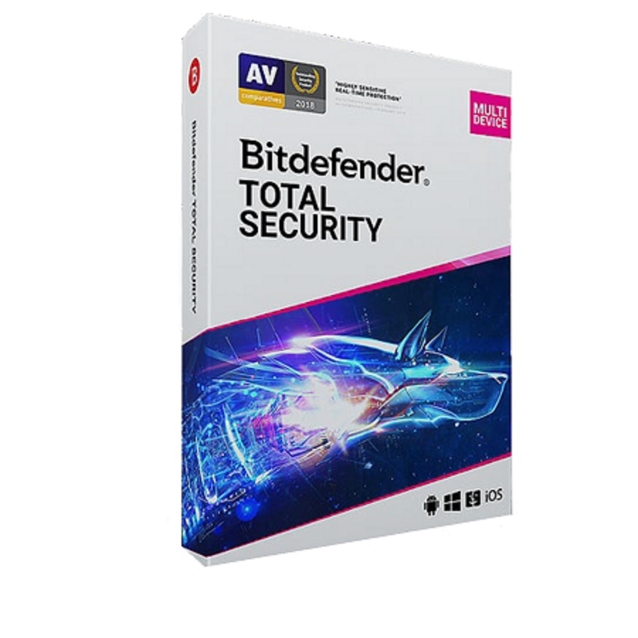 Hp Consumo Antivirus Bitdefender Total Security Licencia De 1 Año, 1 Usuario, 3 Dispositivos