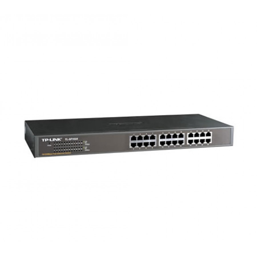 Switch | Tp-Link | Tl-Sf1024 | 24 Puertos Rj45 10/100 Mbps | No Administrable | Para Rack De 19 Pulgadas