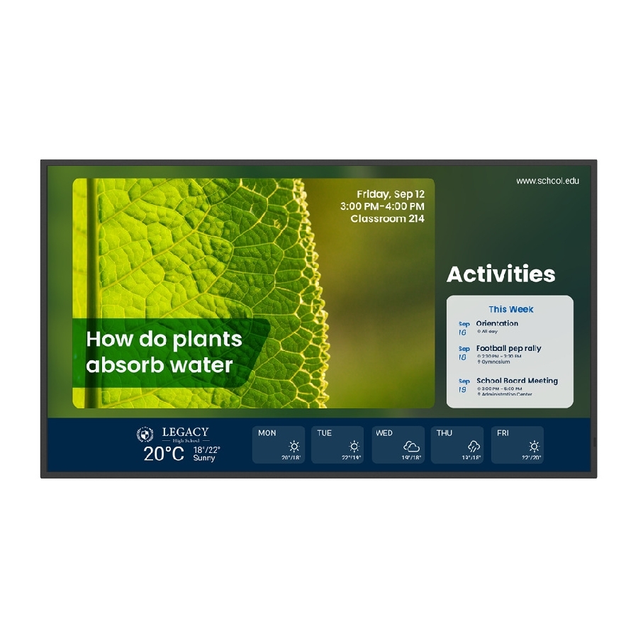 Monitor De Señalizacion Digital Benq St5502S 55 Uhd 4K 400 Nits Android 8.0 3Gb Ram 16Gb Rom Hdmi 18X7 3 Años Garantia