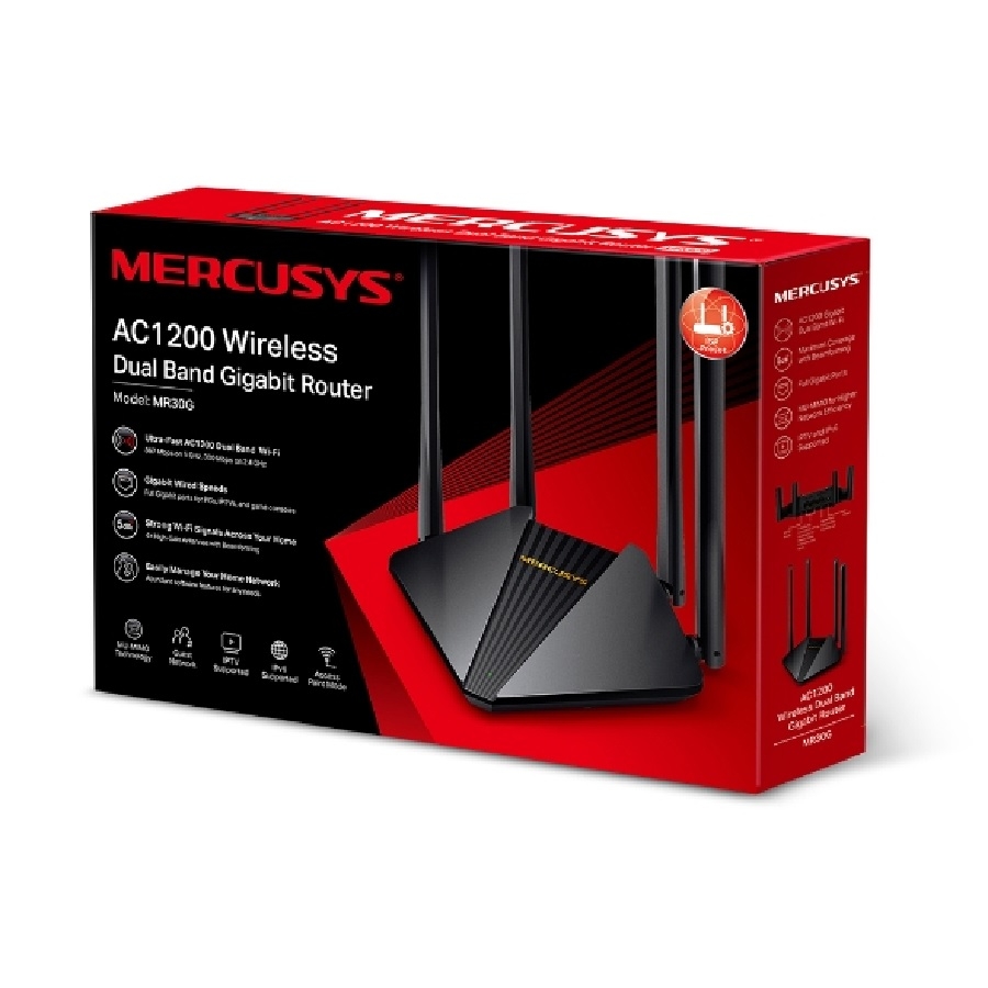 Router | Mercusys | Mr30G | Gigabit | Doble Banda | Wifi | Ac1200 | Sustituye A Ac12G