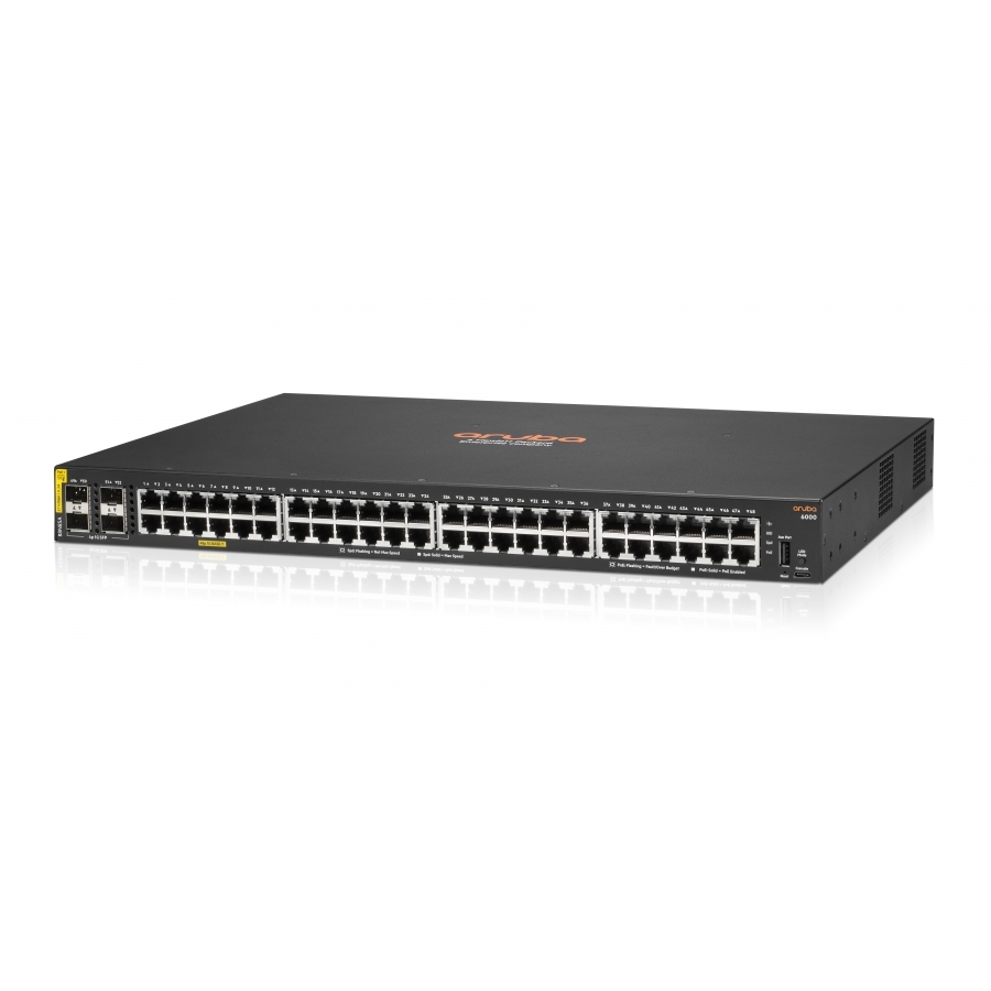 Switch Hpe Aruba R8N85A 6000 48G Poe Cl4 370 Watts Y 4Sfp Administrable Capa 2