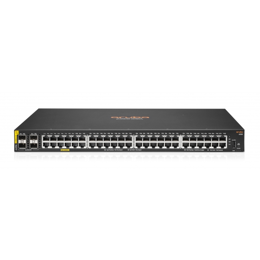 Switch Hpe Aruba Jl675A 6100 Administrable Capa 2 48G Poe Cl4 4Sfp+ 370 Watts