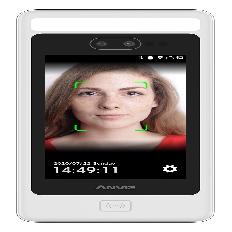 Control De Acceso / Anviz / Facedeep5 / Rostro Con Deteccion De Mascarilla / Rfid / Pin / Ip65 / Wifi / Lan / Crosschex Cloud / 50,000 Usuarios